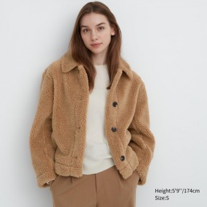 Dámské Bundy Uniqlo Pile-Podšité Fleece Hnědé CZ | P758588